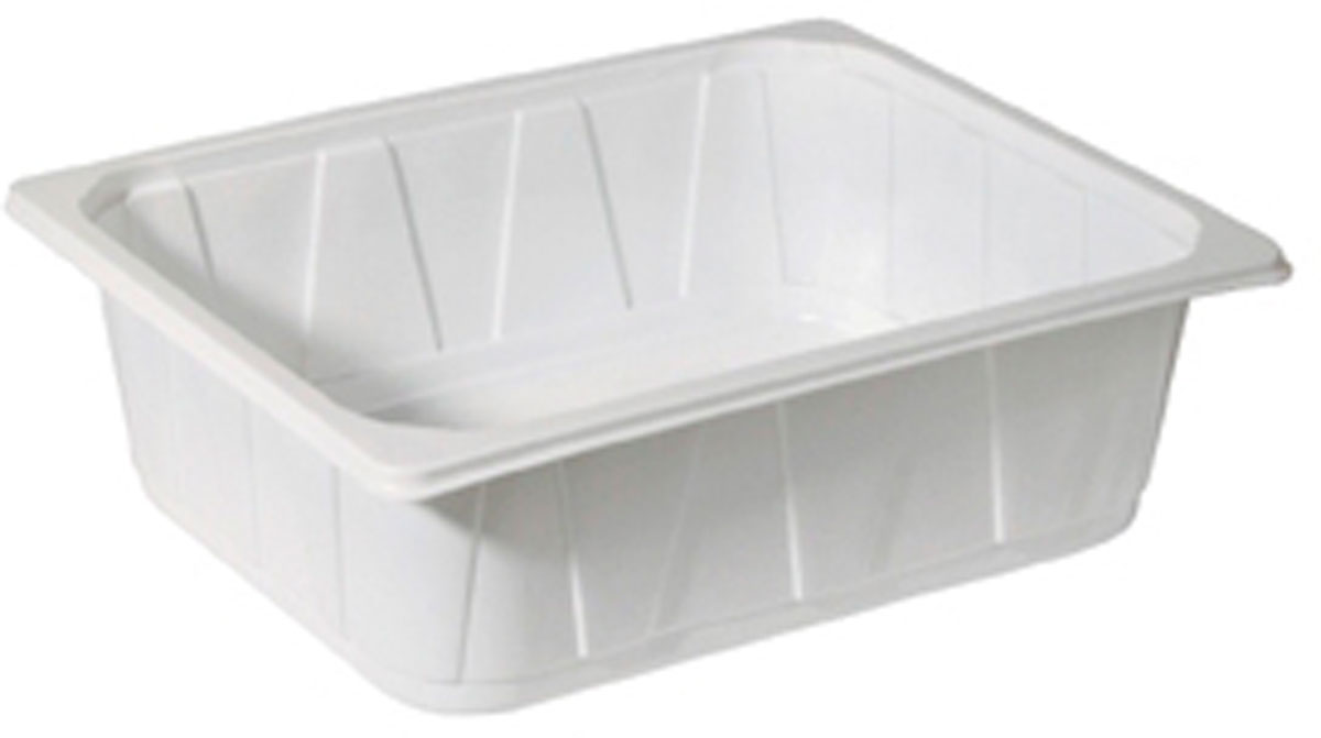 Duniform 1/2 GN Tray 325 x 265 x 100 mm White 1-Comp, 92 pcs/box (1 x 92 pcs ...