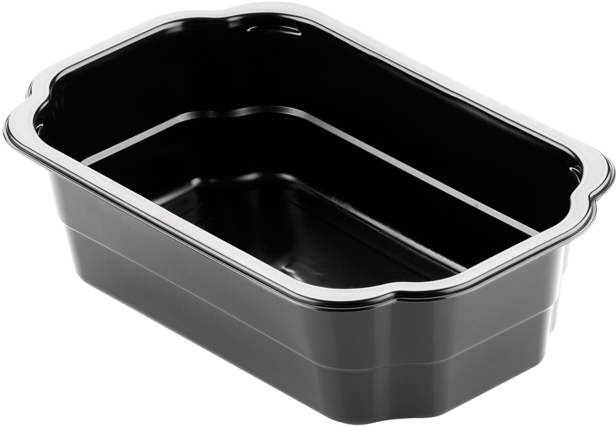 Duniform Take-Away Tray 250 x 159 x 70 mm Black 1-Comp, 220 pcs/box (1 x 220 pcs ...