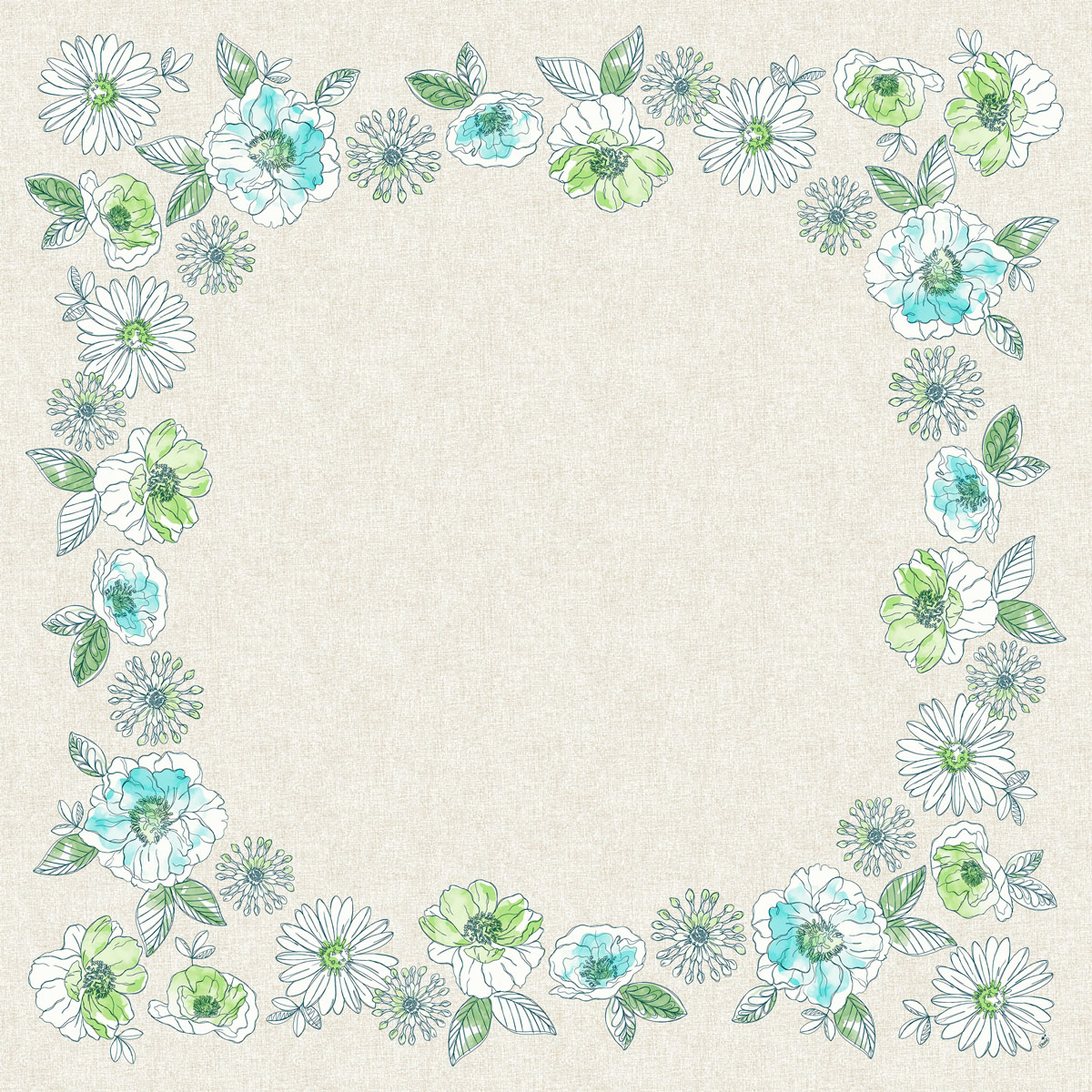 Dunicel® Slipcover 84 x 84 cm Jardin, 100 pcs/box (5 x 20 pcs) Duni