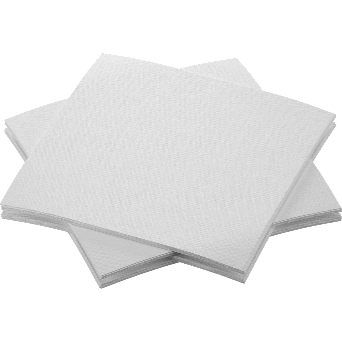 Tovaglioli Da Cocktail In Lino Airlaid - 20x20 Cm, Confezione Da 100, Bianco, Per Feste E Ristoranti