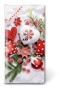 Taschentücher 21,5 x 22 cm Xmas Decoration, 240 Stk/Krt (24 x 10 Stk)