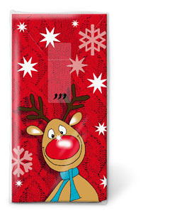 Taschentücher 21,5 x 22 cm Red Nose, 240 Stk/Krt (24 x 10 Stk)
