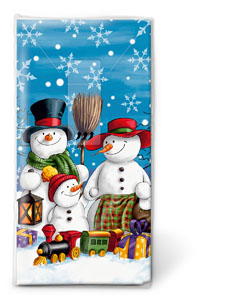 Taschentücher 21,5 x 22 cm Snowman Family, 240 Stk/Krt (24 x 10 Stk)