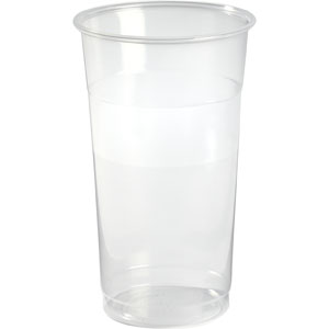 1000 x CLEAR PLASTIC PINT BEER GLASSES TUMBLERS STRONG