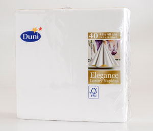Elegance® Napkin Lily 48 x 48 cm White, 240 pcs/box (6 x 40 pcs) | Duni Group Global