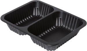 Cater Line Tray 227 x 178 x 45 mm Black 2-Comp, 216 pcs/box (1 x 216 pcs)