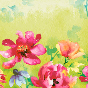 50 PCS Floral Paper Napkins Watercolor Flower Guest Napkins 3-Ply