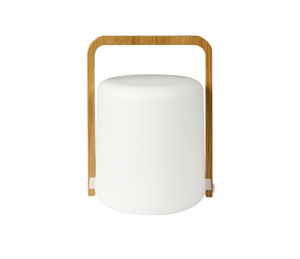liner ved siden af vores LED Lamp Sibling Bamboo 148 x Ø 108 mm White, 4 pcs/box (4 x 1 pcs) | Duni  Group Global