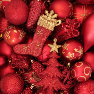 Tissue-Serviette 24 x 24 cm Red Balls 3-lagig, 240 Stk/Krt (12 x 20 Stk)