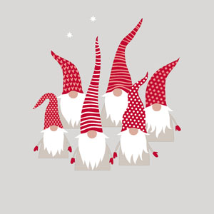 Tissue-Serviette 24 x 24 cm Scandic Santas 3-lagig, 240 Stk/Krt (12 x 20 Stk)