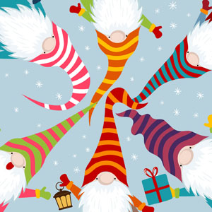 Tissue Napkin 33 x 33 cm Nordic Santas 3-ply, 240 pcs/box (12 x 20 pcs)