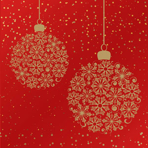Tissue-Serviette 33 x 33 cm Bauble Dream 3-lagig, 192 Stk/Krt (12 x 16 Stk)