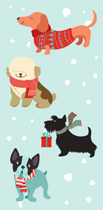 Taschentücher 21,5 x 22 cm Merry Dogs, 240 Stk/Krt (24 x 10 Stk)