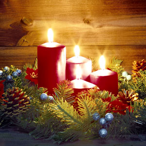 Tissue-Serviette 24 x 24 cm Advent 3-lagig, 240 Stk/Krt (12 x 20 Stk)