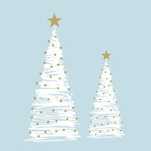 Tissue-Serviette 33 x 33 cm Elegant Trees 3-lagig, 192 Stk/Krt (12 x 16 Stk)