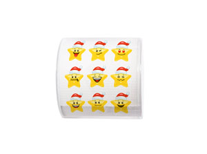 Toilettenpapier - Santa Stars 3-lagig, 6 Stk/Krt (6 x 1 Stk)