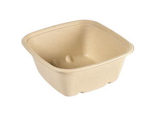 Cube Bowl Square 1200 ml Brown 1-Comp, 160 pcs/box (4 x 40 pcs)