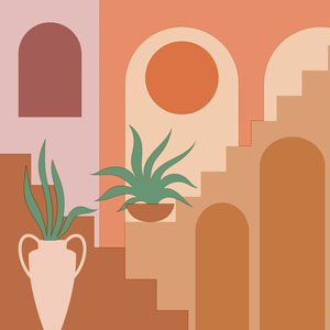 Tissue Napkin 33 x 33 cm Sunset Terra 3-ply, 240 pcs/box (12 x 20 pcs)