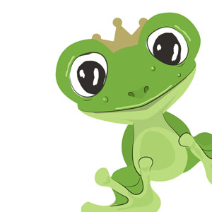 Silhouettes Airlaid Napkin 33 cm Frog Prince, 144 pcs/box (12 x 12 pcs)