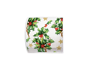 Toilettenpapier Holly all over 3-lagig, 6 Stk/Krt (6 x 1 Stk)