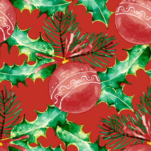 Tissue-Serviette 33 x 33 cm Baubles In Red 3-lagig, 240 Stk/Krt (12 x 20 Stk)