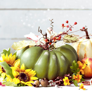 Tissue Napkin 33 x 33 cm Floral Pumpkin 3-ply, 240 pcs/box (12 x 20 pcs)