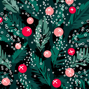 Tissue Napkin 33 x 33 cm Flourish Xmas 3-ply, 240 pcs/box (12 x 20 pcs)