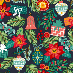 Tissue Napkin 33 x 33 cm Flourish Xmas Tree 3-ply, 240 pcs/box (12 x 20 pcs)