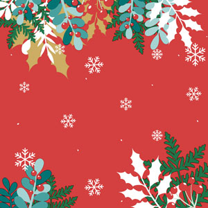 Tissue-Serviette 33 x 33 cm Merry Holly 3-lagig, 240 Stk/Krt (12 x 20 Stk)