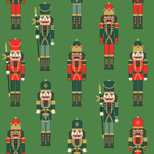 Tissue-Serviette 33 x 33 cm Nutcracker Green 3-lagig, 240 Stk/Krt (12 x 20 Stk)