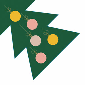 Silhouettes Airlaid Napkin 33 cm Xmas Tree, 144 pcs/box (12 x 12 pcs)