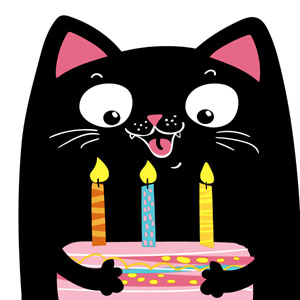 Silhouettes Airlaid Serviette 33 x 33 cm Party Cat, 144 Stk/Krt (12 x 12 Stk)