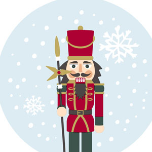 Silhouettes Airlaid Napkin 33 x 33 cm Snowy Nutcracker, 144 pcs/box (12 x 12 pcs)