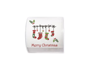 Toilettenpapier Xmas Stockings 3-lagig, 6 Stk/Krt (6 x 1 Stk)