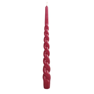 Twisted Candles 8 ore Bordeaux, 24 pz/cartone (12 x 2 pz)