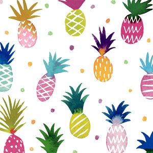 Tissue-Serviette 33 x 33 cm Pineapple Fun 3-lagig, 192 Stk/Krt (12 x 16 Stk)