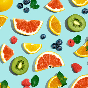 Tissue-Serviette 33 x 33 cm Summer Fruity 3-lagig, 240 Stk/Krt (12 x 20 Stk)