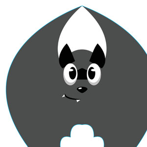 Silhouettes Airlaid Serviette 33 cm Cute Bat, 144 Stk/Krt (12 x 12 Stk)
