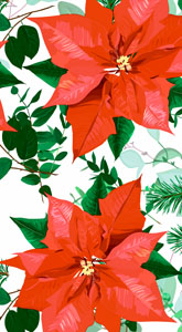 Tissue-Serviette 33 x 40 cm Floral Christmas 3-lagig, 180 Stk/Krt (12 x 15 Stk)