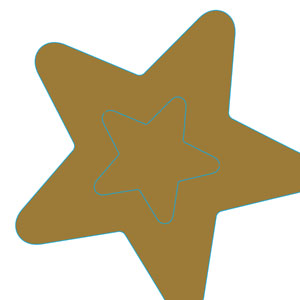 Silhouettes Airlaid Napkin 33 x 33 cm Golden star decor, 144 pcs/box (12 x 12 pcs)