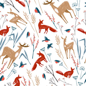 Tissue-Serviette 33 x 33 cm Autumn Animals 3-lagig, 240 Stk/Krt (12 x 20 Stk)