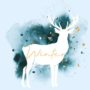 Tissue-Serviette 33 x 33 cm Watercolour Winter 3-lagig, 240 Stk/Krt (12 x 20 Stk)