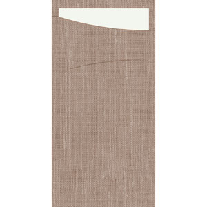 Duni Sacchetto® Slim Bio Dunisoft® 11,5 x 23 cm Greige, 240 St/Doos (4 x 60 St)