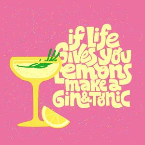 Tissue-Serviette 24 x 24 cm Gin & Tonic 3-lagig, 240 Stk/Krt (12 x 20 Stk)