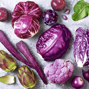 Tissue-Serviette 33 x 33 cm Purple Veggies 3-lagig, 240 Stk/Krt (12 x 20 Stk)