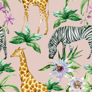 Tissue-Serviette 33 x 33 cm Zebras & Girafes 3-lagig, 240 Stk/Krt (12 x 20 Stk)