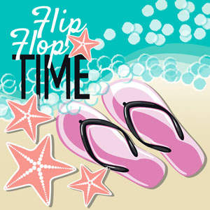 Tissue-Serviette 24 x 24 cm Flip Flop 3-lagig, 240 Stk/Krt (12 x 20 Stk)