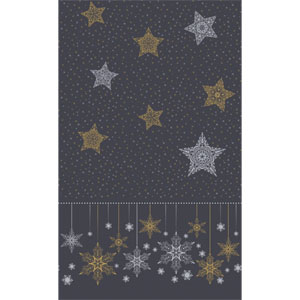 Dunicel® Tablecover 138 x 220 cm Snowstars Black, 5 pcs/box (5 x 1 pcs)