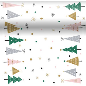 Dunicel® 3 en 1 0,4 x 4,8 m Noel Trees, 8 unid./caja (8 x 1 unid.)