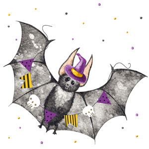 Tissue Napkin 33 x 33 cm Bat Halloween 3-ply, 240 pcs/box (12 x 20 pcs)